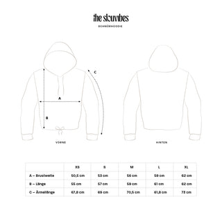 Hoodie zum Schnüren Größentabelle | The slouvibes